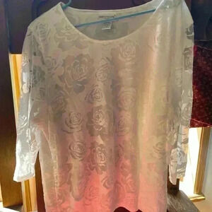 Gorgeous Rebecca Malone white detailed top.